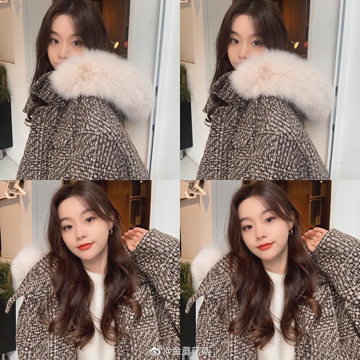 【金蘑菇菇 布拉格广场系列】小个子天选!可爱耐看千鸟格大衣外套 商品图2