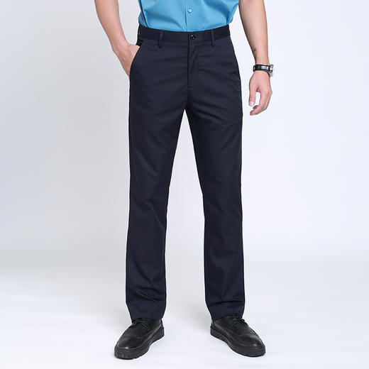 名盾宽松直筒休闲裤男夏季薄款商务职业长裤新款中腰男装西装裤子 商品图1