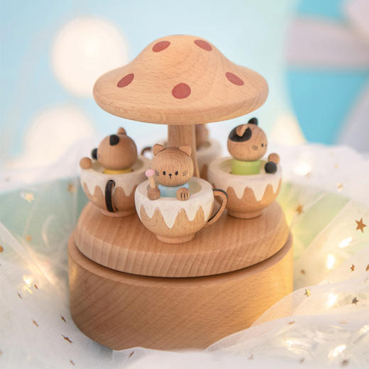 猫的天空之城八音盒《猫咪乐园》木质八音盒创意礼品摆件生日送女友 商品图1