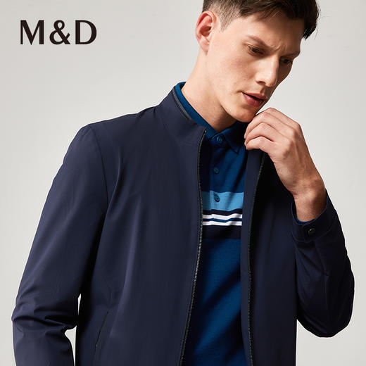 M＆D/名盾秋新款男装夹克中青年立领爸爸装外套商务休闲茄克 商品图1