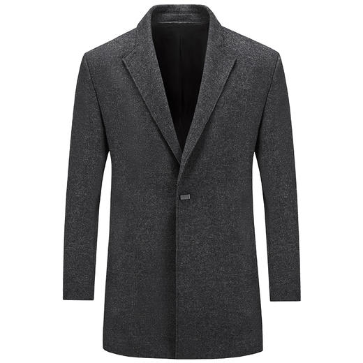M＆D/名盾冬季男士商务休闲羊毛大衣纯色西装领保暖呢子外套男 商品图4