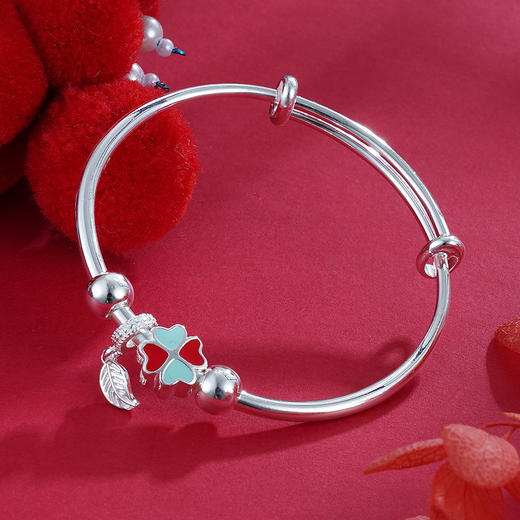 子佩集S990银【幸运心】童镯【MYSZ001】-2110 商品图5