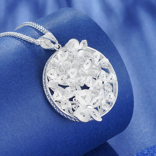 子佩集S990银【蝶双戏】花丝吊坠【QBDLHDZ】（不含链）蝴蝶2110 商品图4