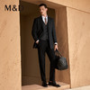 M＆D/名盾冬季男士商务休闲羊毛大衣纯色西装领保暖呢子外套男 商品缩略图1