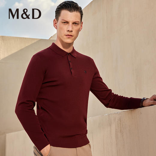 名盾男士羊毛衫商务休闲秋冬毛衣POLO衫翻领针织衫男 商品图2