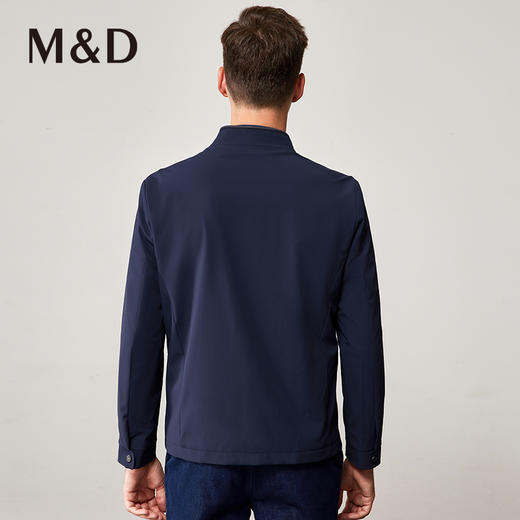 M＆D/名盾秋新款男装夹克中青年立领爸爸装外套商务休闲茄克 商品图3