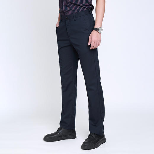 名盾直筒休闲裤男士夏季薄款微弹商务长裤子新款宽松职业西装裤子 商品图1