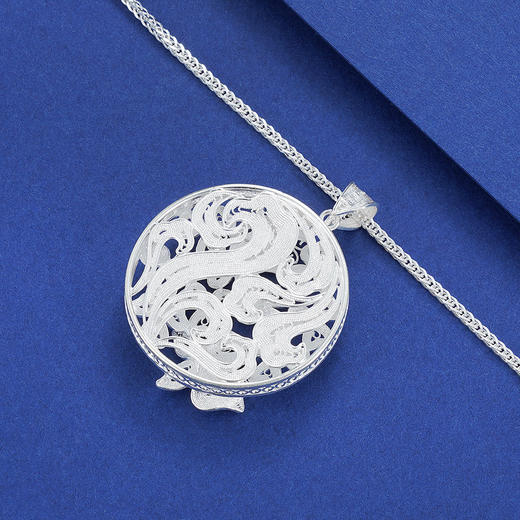 子佩集S990银【蝶双戏】花丝吊坠【QBDLHDZ】（不含链）蝴蝶2110 商品图1