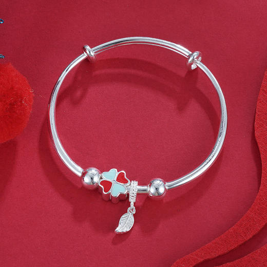 子佩集S990银【幸运心】童镯【MYSZ001】-2110 商品图3