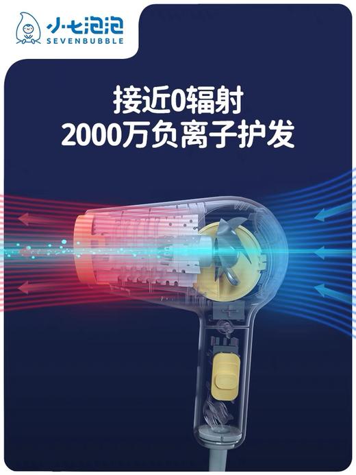 小七泡泡儿童专用吹风机低辐射恒温电吹风 商品图2