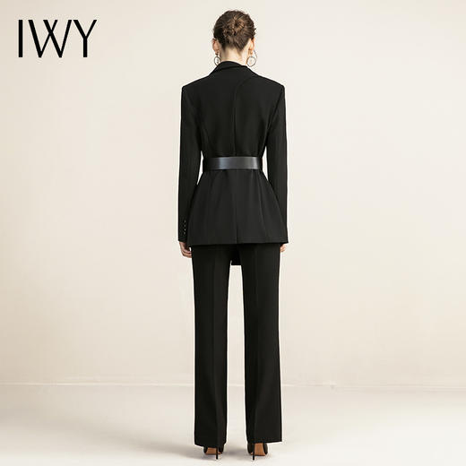 IWY/气质黑色西装套装女秋冬时尚职业正装气质女神范高端修身OL工作服	213155C1+P6 商品图3