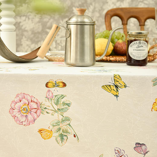 蝴蝶与兰花简约小清新餐厅桌布 商品图2