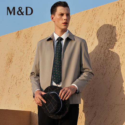 M＆D/名盾男装夹克秋季新款中青年翻领外套抗皱商务休闲茄克 商品图1