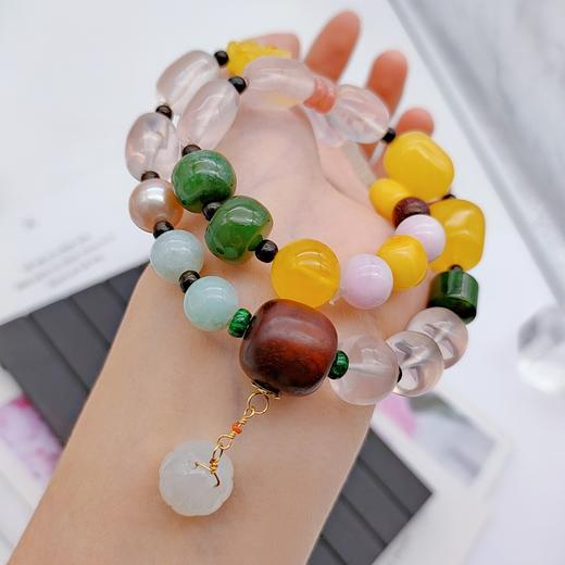 粉晶蜜蜡2圈手串 商品图3