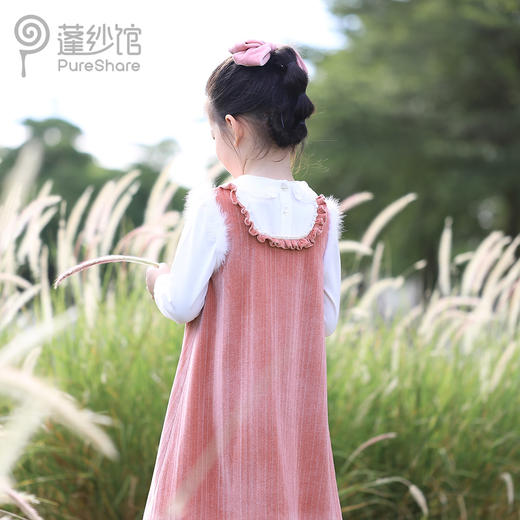 pureshare 女童秋装连衣裙洋气新款中大童套装背心公主裙子-小美好 商品图2