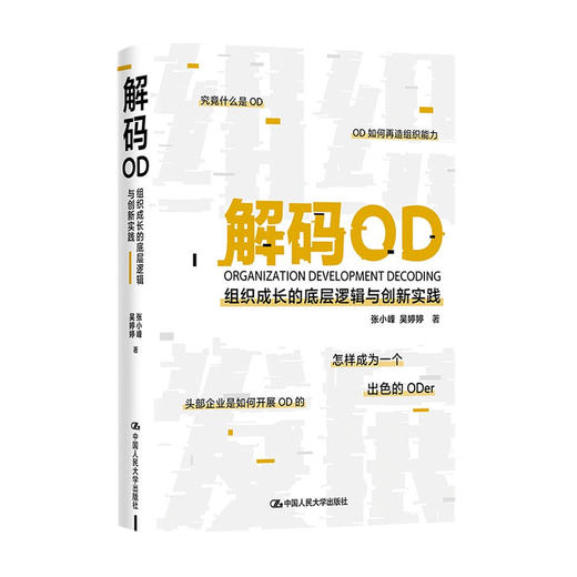 解码OD 组织成长的底层逻辑与创新实践  张小峰 著 HR转型OD的进阶导图 人力资源人资人员书籍 商品图0