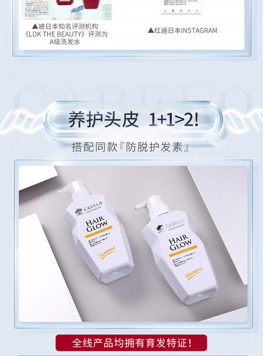 卡蓓诺防脱洗发水/护发素（油性脱发）350ml 商品图11