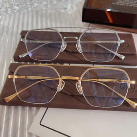 999.9品牌纯钛 明星同款 半框架眼镜