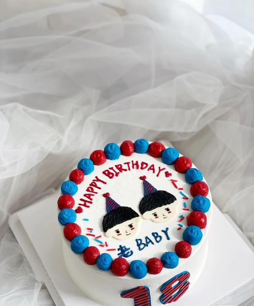 双仔•双BOY手绘蛋糕（18的岁数可以改，请备注） 商品图0