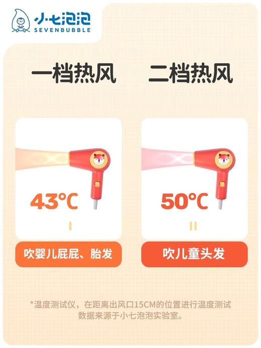 小七泡泡儿童专用吹风机低辐射恒温电吹风 商品图3