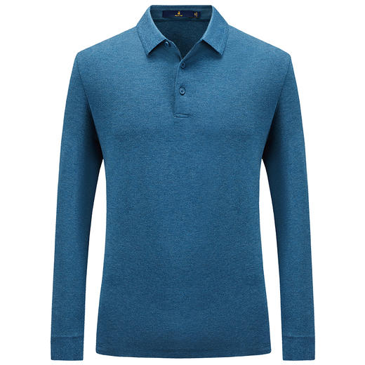 MD名盾春夏新款长袖t恤男士棉质翻领中青年纯色高端polo衫 商品图4