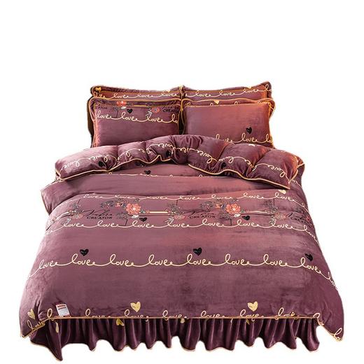 {提前购，新款上新，限购一套}加厚保暖牛奶绒床上四件套 商品图13