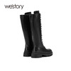 westory2021年秋季骑士靴女新款高筒平底炸街复古靴子W21DQ81031 商品缩略图3