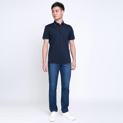 名盾修身直筒牛仔裤男夏新款男装微弹休闲滑爽薄款商务牛仔裤 商品图3