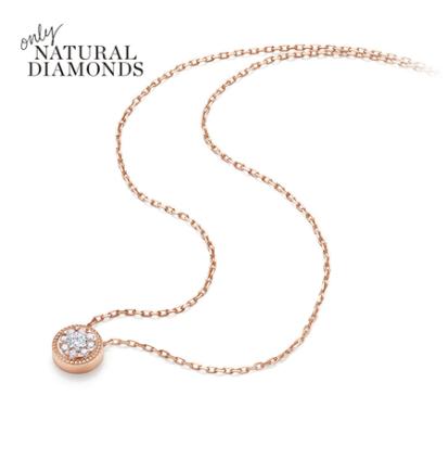 周大福春雪系列18K金镶钻石项链（金色） 商品图2