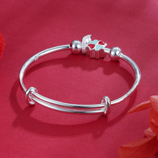 子佩集S990银【幸运心】童镯【MYSZ001】-2110 商品图2