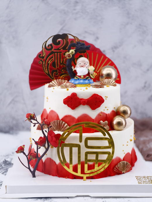 寿公/寿婆蛋糕3（图片为双层效果图） 商品图0