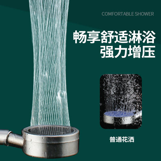 【买就送滤芯！涡轮增压花洒】浴室！火爆抖音，升级款小蛮腰喷头，水柱细腻轻柔，超大淋浴面积，一键止水，年省水达20吨，享受天然SPA！ 商品图2