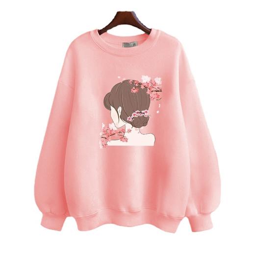 【卫衣女】新款宽松慵懒卡通圆领套头棉质卫衣女春秋显瘦百搭长袖上衣外套女 商品图4