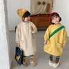 【母婴】韩国童装同款儿童中长款卫衣男女儿童秋冬季新款加绒加厚套头上衣 商品缩略图0