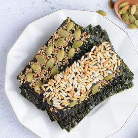 【食品酒水】赶海娃芝麻海苔夹心脆大片儿童罐装宝宝即食零食紫菜袋装海苔卷
