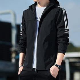 【夹克男】连帽外套男秋季新款男士夹克韩版修身帅气外衣男休闲男装潮