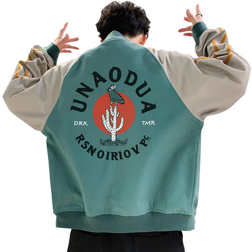 【夹克男】夹克男春秋新款棒球服潮流休闲情侣外套宽松潮牌帅气衣服男装 商品图4