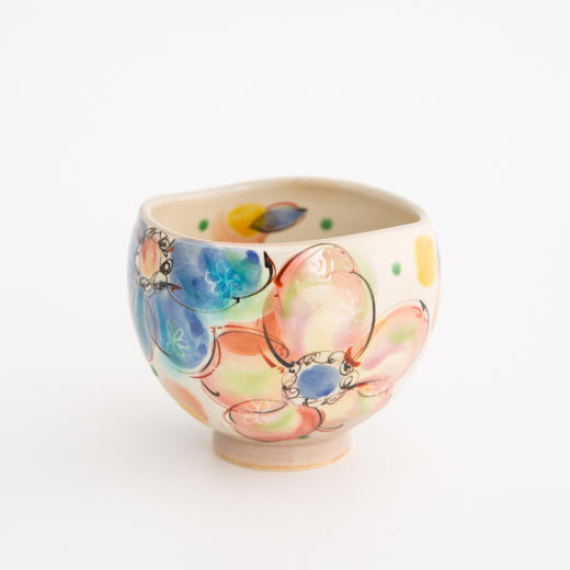 【虚空藏窑】日本原产风之舞语系列九谷烧手工杯茶杯 商品图0