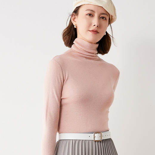 纤束马精纺羊毛堆堆领打底衫A17 72小时发货 商品图3