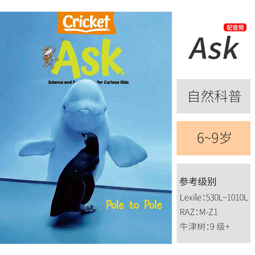 蟋蟀童书-英文原版杂志0-14岁8种可选！cricket、muse、spider、ladybug、click、ask、faces、babybug 商品图2