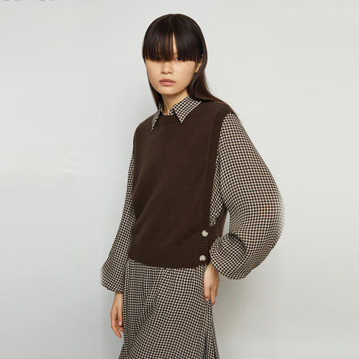 INSUN恩裳冬季新品通勤风格自然腰连衣裙9C31505630 商品图2