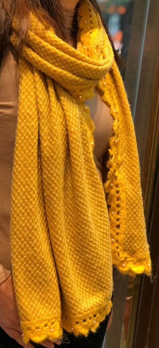 优品堂《东方之珠》拉毛双面围巾披肩两用 商品图6