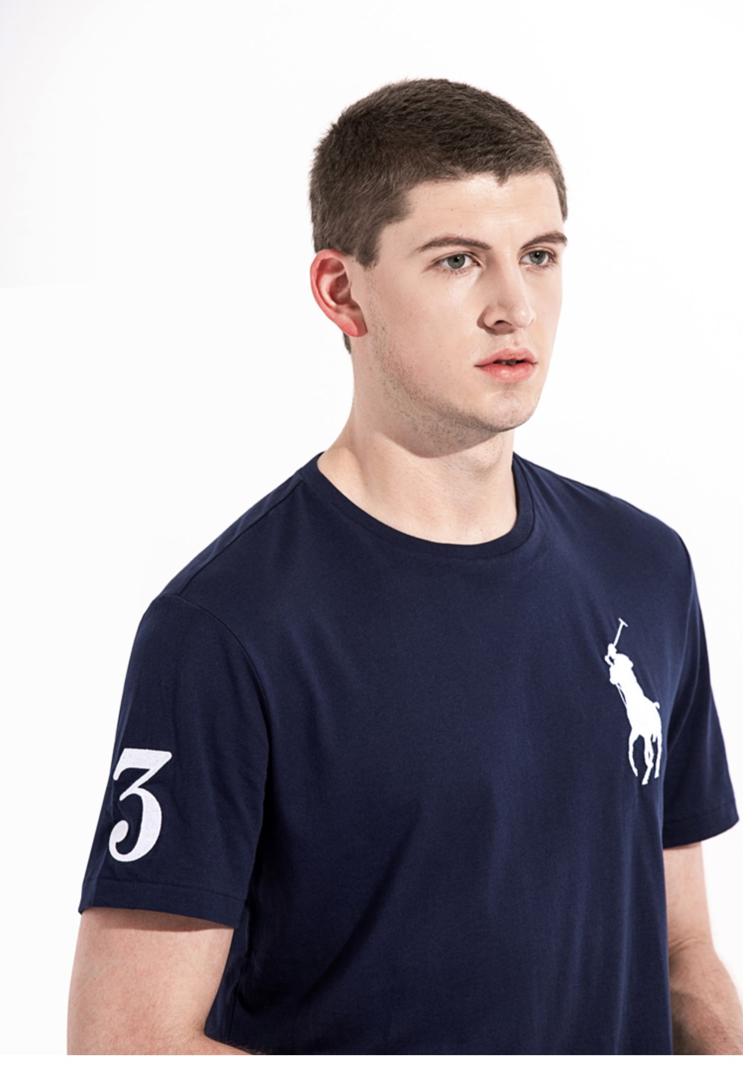 polo ralph lauren 男士夏季休闲圆领刺绣大马标短袖t恤