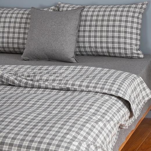 秋冬格子磨毛床上四件套裸睡舒适 商品图1