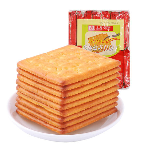 三牛新上海苏打葱汁苏打烤肉苏打零食早餐休闲食品 独立小包装  438gx2包 商品图4