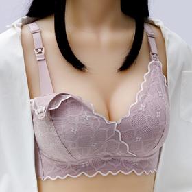 黛唯梵新款哺乳内衣聚拢性感孕妇大码胸罩前开扣喂奶文胸薄款母乳内衣女