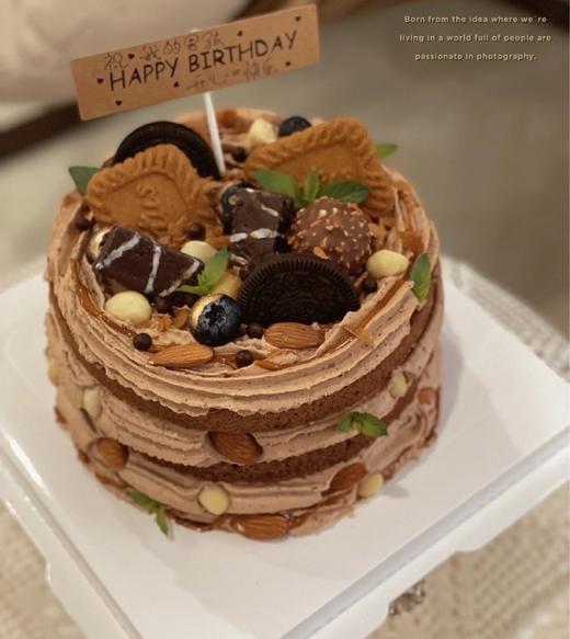 法芙娜巧克力裸蛋糕：（法芙娜巧克力香缇奶油➕可可百利薄脆➕榛子酱，一口下去满满的治愈） 商品图1