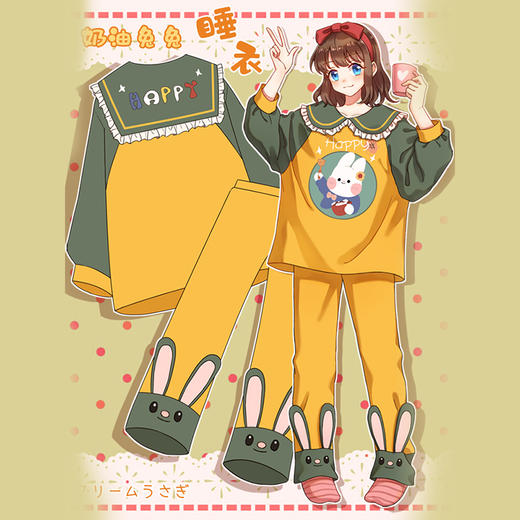 裁缝学苑AG204 睡衣套装纸样女家居服版型女装服装打版裁剪图纸 商品图1