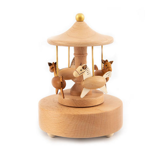 猫的天空之城八音盒《旋转木马》音乐盒木质生日礼物礼盒生日快乐送女友送闺蜜 商品图0