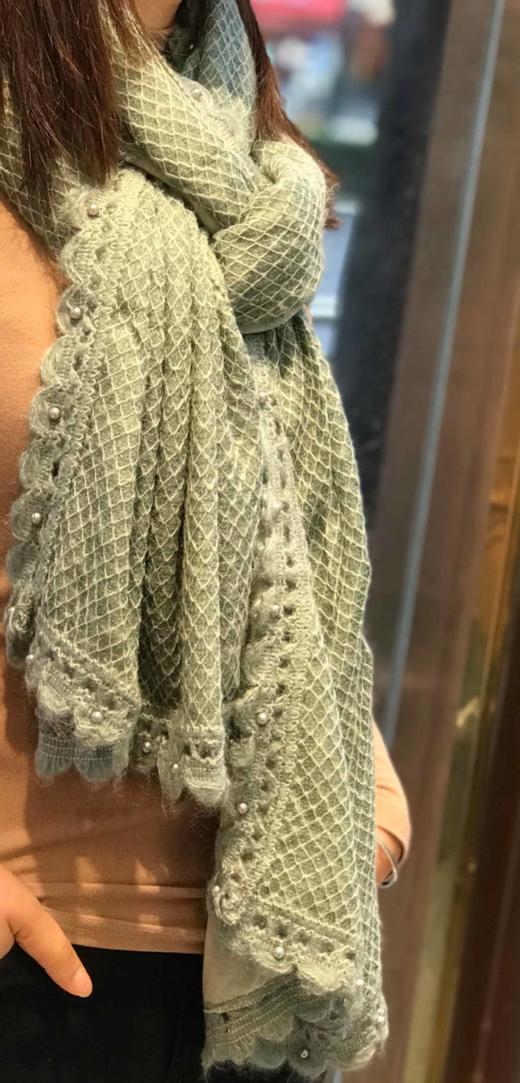 优品堂《东方之珠》拉毛双面围巾披肩两用 商品图5